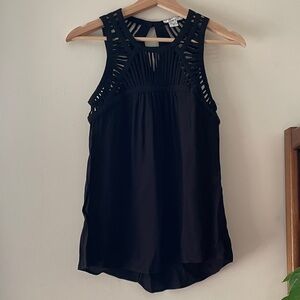 Bar III Black Cut-Out Tank Top Size XS